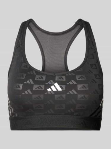 ADIDAS SPORTSWEAR Sport-BH mit Logo-Print in Black, Größe L