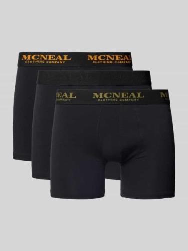 MCNEAL Trunks mit Label-Stitching im 3er-Pack in Black, Größe L