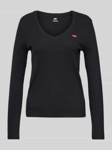 Levi's® Longsleeve mit V-Ausschnitt in Black, Größe L