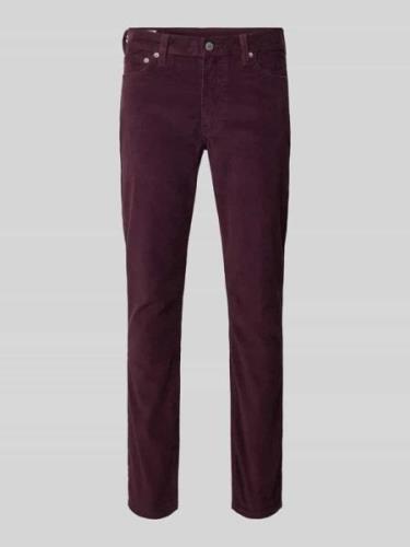 Levi's® Slim Fit Jeans in Cord-Optik Modell '511' in Bordeaux, Größe 3...