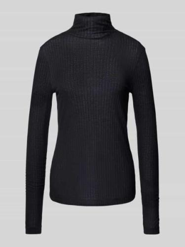 JAKE*S STUDIO WOMAN Longsleeve mit Strukturmuster in Black, Größe L