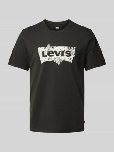 Levi's® T-Shirt mit Label-Print in Black, Größe M