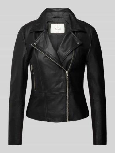 YAS Lederjacke mit Reißverschlusstaschen Modell 'YASSOPHIE' in Black, ...