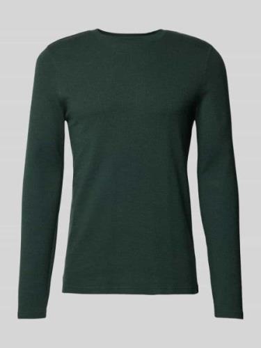 MCNEAL Regular Fit Longsleeve mit Bio-Baumwolle in Bottle Melange, Grö...