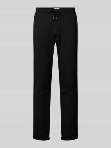 MCNEAL Regular Fit Sweatpants mit Strukturmuster in Black, Größe L