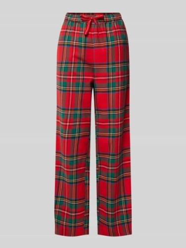 Jake*s Casual Regular Fit Pyjama-Hose mit Tunnelzug in Rot, Größe 34