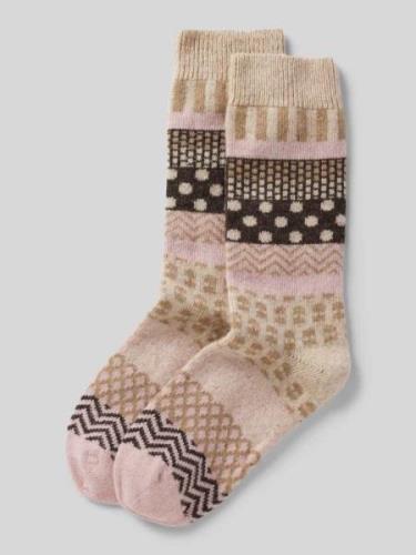 Jake*s Casual Socken mit Teilungsnähten in Ecru, Größe 35-38