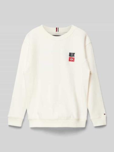 Tommy Hilfiger Teens Sweatshirt mit Rundhalsausschnitt in Ecru, Größe ...