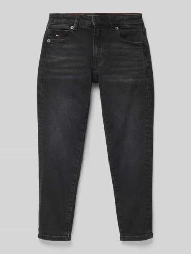 Tommy Hilfiger Kids Straight Fit Jeans im 5-Pocket-Design in Black, Gr...