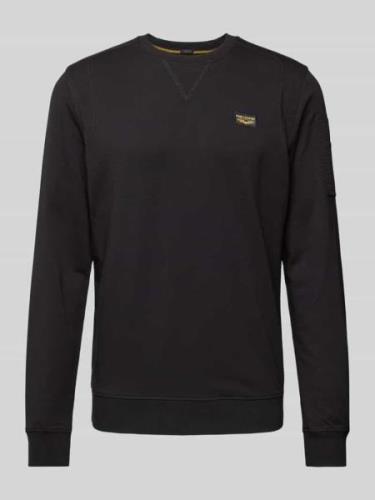 PME Legend Sweatshirt mit Label-Detail in Black, Größe L