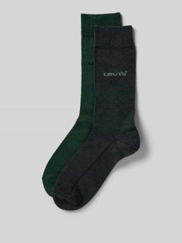 Levi's® Socken mit gerippten Abschlüssen im 2er-Pack in Dunkelgruen, G...