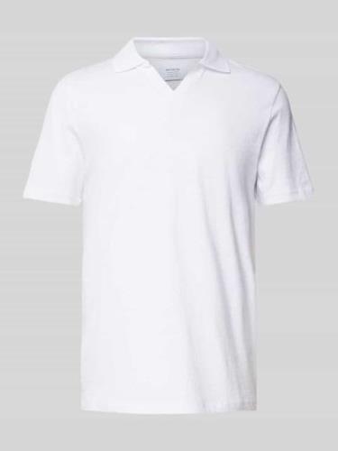 MCNEAL Regular Fit Poloshirt mit V-Ausschnitt in Weiss, Größe L