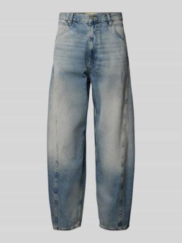 REVIEW Baggy Jeans mit Teilungsnähten in Blau, Größe 28