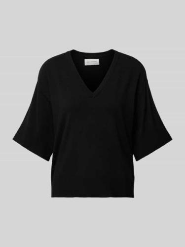 MSCH Copenhagen Oversized T-Shirt aus Viskose mit V-Ausschnitt Modell ...