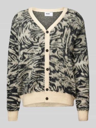 Multiply Apparel Strickjacke mit abgerundetem V-Ausschnitt in Beige, G...