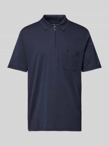 RAGMAN Regular Fit Poloshirt mit Brusttasche in Marine, Größe M