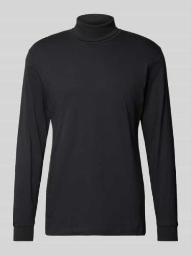 RAGMAN Longsleeve mit gerippten Abschlüssen in Black, Größe L