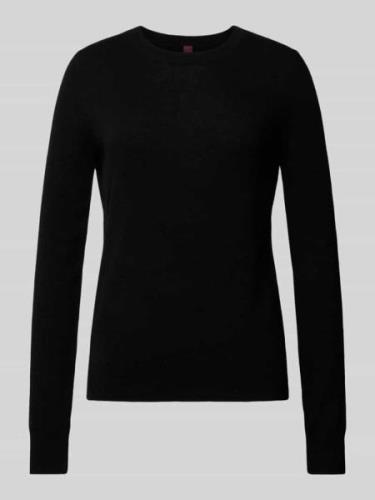 Stefanel Strickpullover mit Rundhalsausschnitt in Black, Größe M