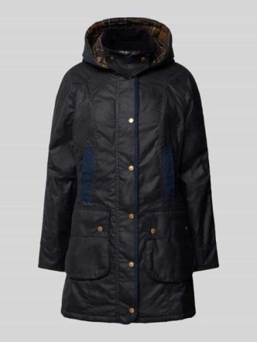 Barbour Jacke mit Kapuze und Pattentaschen Modell 'BOWER WAX' in Marin...