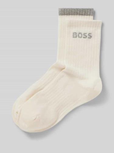 BOSS Socken mit Label-Print im 2er-Pack in Weiss, Größe 36-42