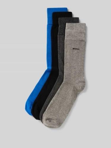 BOSS Socken mit Label-Stitching im 4er-Pack in Blau, Größe 40-46