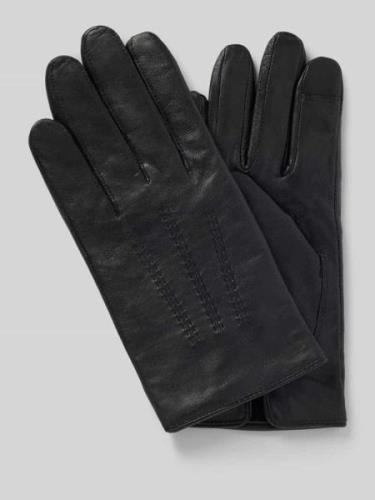 BOSS Handschuhe aus Lammleder mit Label-Detail Modell 'Hainz' in Black...