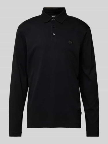 BOSS Regular Fit Poloshirt mit Label-Badge Modell 'Paley' in Black, Gr...