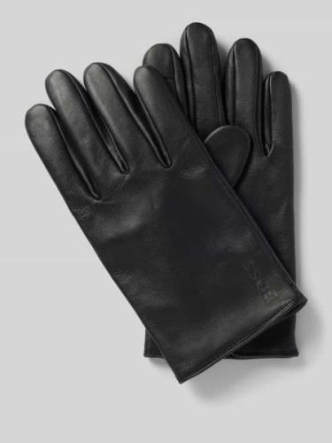 BOSS Handschuhe mit Label-Detail in Black, Größe 10