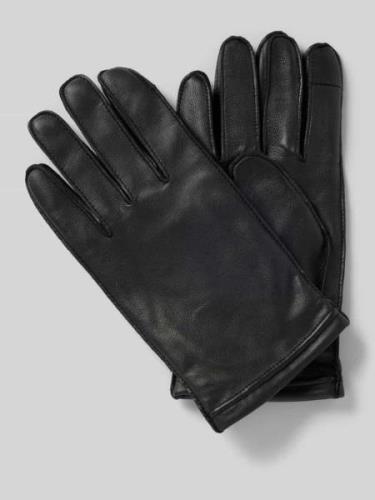 BOSS Handschuhe mit Label-Detail Modell 'Kranton' in Black, Größe 10