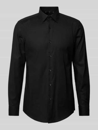 BOSS Slim Fit Business-Hemd mit Kentkragen in Black, Größe 38