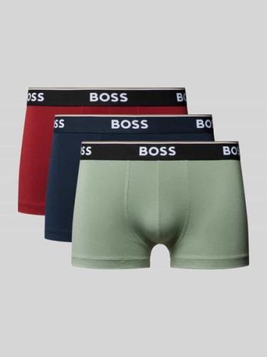 BOSS Trunks mit Label-Bund Modell 'Power' im 3er-Pack in Marine, Größe...