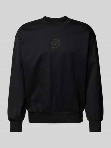 BOSS Sweatshirt mit Label-Detail Modell 'Soleri' in Black, Größe L