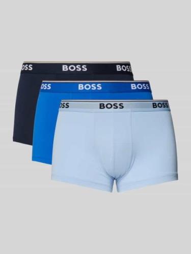 BOSS Trunks mit elastischem Logo-Bund im 3er-Pack in Blau, Größe L