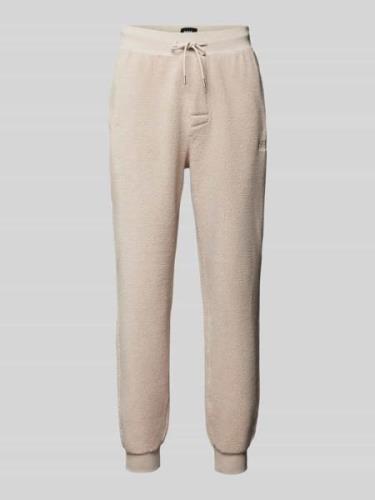 BOSS Regular Fit Sweatpants mit Strukturmuster Modell 'Contemp' in Off...