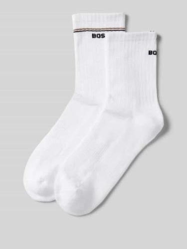 BOSS Socken mit Label-Stitching Modell 'Iconic' im 2er-Pack in Weiss, ...