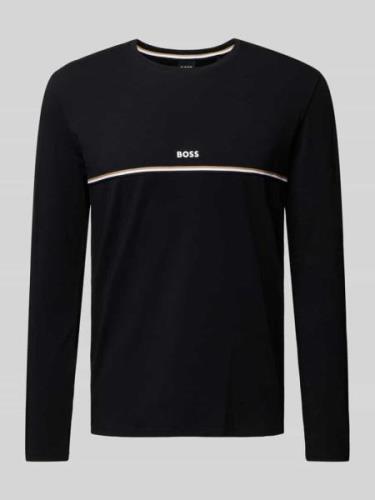 BOSS Longsleeve mit Label-Print in Black, Größe L