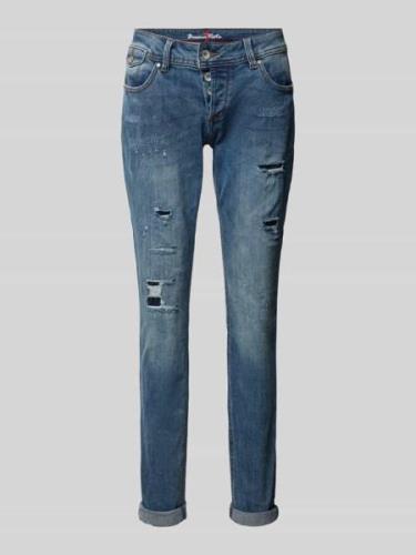 Buena Vista Slim Fit Jeans im Destroyed-Look Modell 'Malibu' in Dunkel...