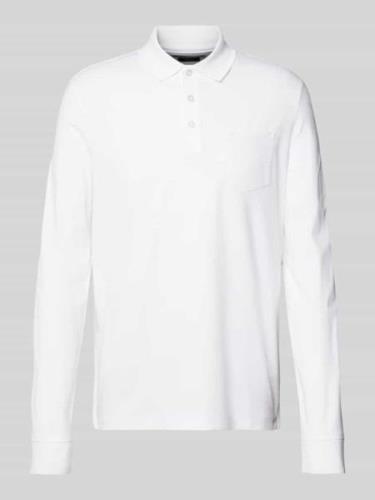 bugatti Regular Fit Poloshirt mit Baumwolle in Weiss, Größe L