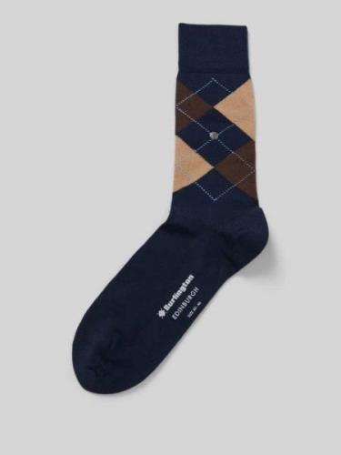 Burlington Sneakersocken mit Strukturmuster in Dunkelblau, Größe 40-46