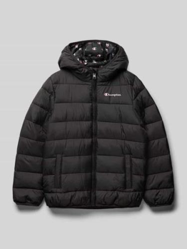 CHAMPION Steppjacke mit Kapuze in Black, Größe 128