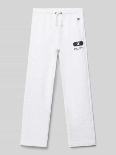 CHAMPION Sweatpants mit Logo-Stitching in Ecru Melange, Größe 128