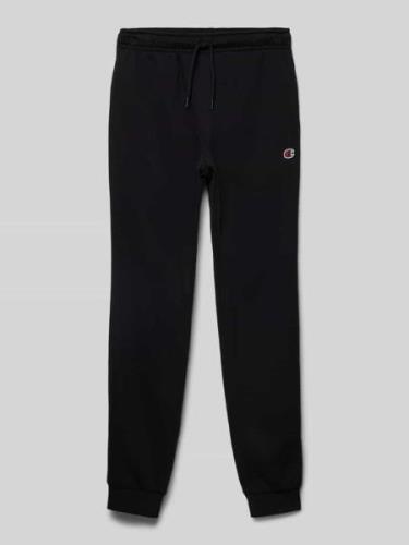 CHAMPION Regular Fit Sweatpants mit Logo-Badge in Black, Größe 128