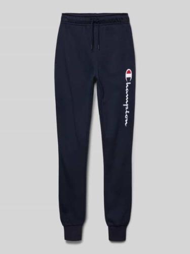 CHAMPION Regular Fit Sweatpants mit Label-Stitching in Marine, Größe 1...