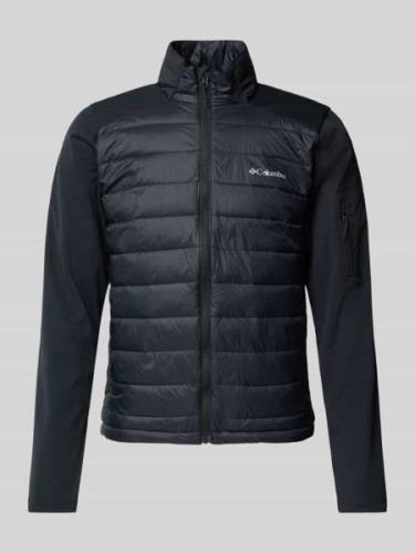 COLUMBIA Softshell-Jacke mit Label-Print in Black, Größe L