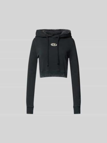 Diesel Hoodie aus reiner Baumwolle in Black, Größe L