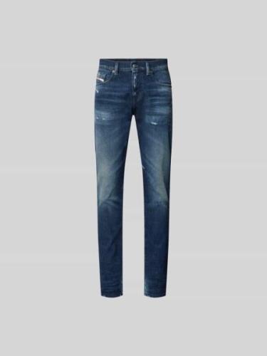 Diesel Slim Fit Jeans im 5-Pocket-Design in Marine, Größe 29