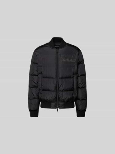 Dsquared2 Bomberjacke mit Label-Print in Black, Größe 46