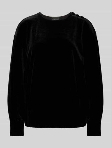 Emporio Armani Longsleeve mit Label-Details in Black, Größe L