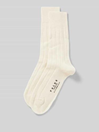 Falke Socken mit Label-Detail Modell 'LHASA' in Offwhite, Größe 39-42