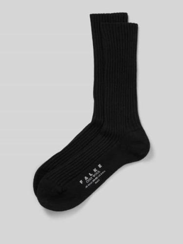 Falke Socken mit Label-Stiching Modell 'COSY' in Black, Größe 35-38